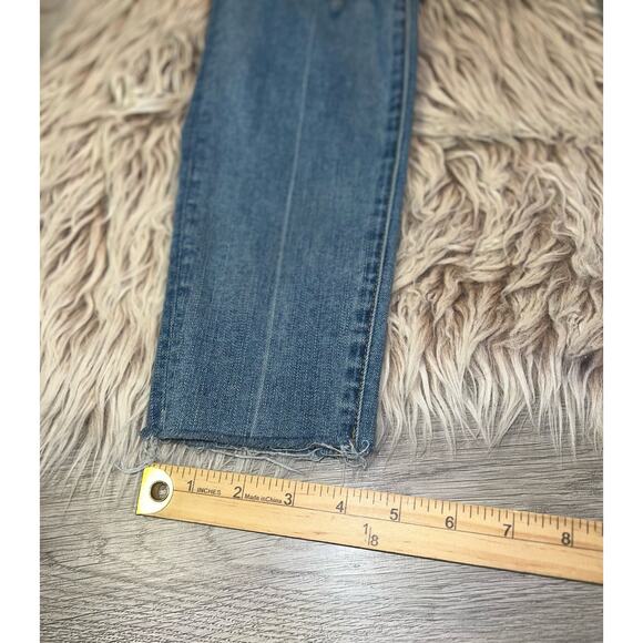 American Eagle super stretch womens distressed jegging ankle blue jean - Picture 7 of 10